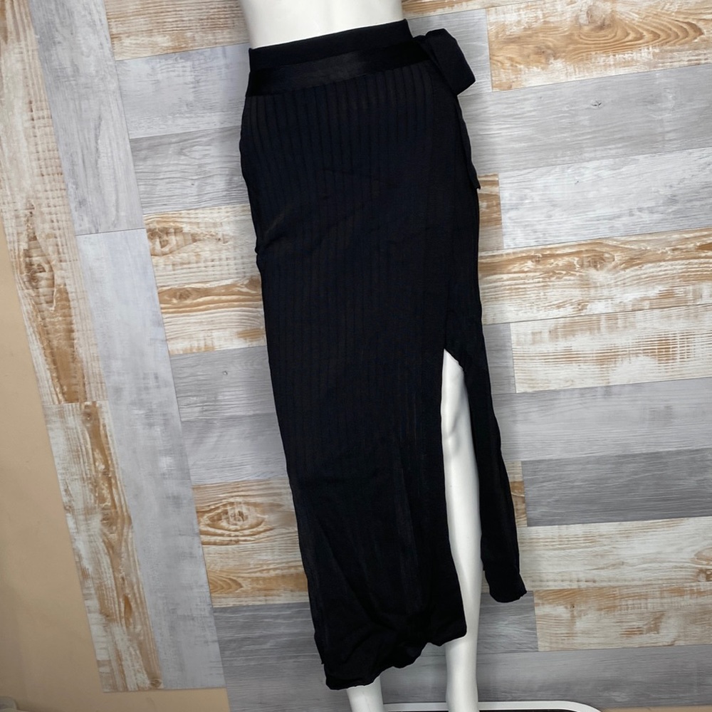 Free People midi skirt with side split black size XSmall